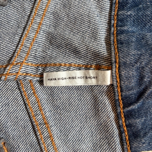 Rag & Bones Maya High Waist Raw Hem Cutoff Denim Hot Shorts Woman’s Sz 31 - Picture 7 of 14